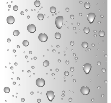 Grey water drops  shower screen sticker - TenStickers