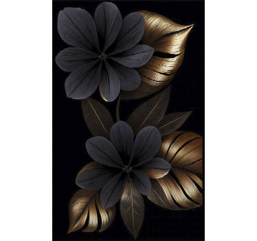 Dark botanical chic shower screen sticker - TenStickers