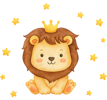 Lion for kids door sticker - TenStickers