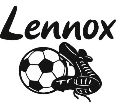 Custom football name decal door sticker - TenStickers