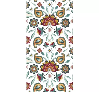 Floral ornament window decal - TenStickers