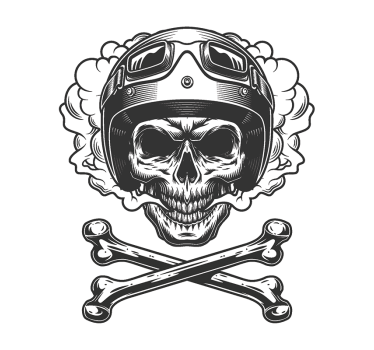 Motorbike skeleteon design motorcycle decals - TenStickers