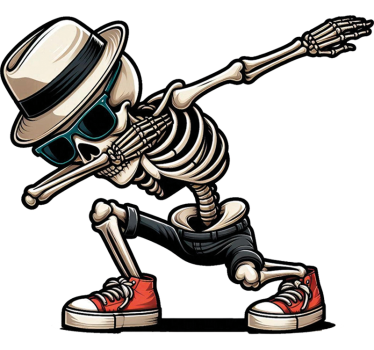 Skeleton dab design motorcycle decals - TenStickers