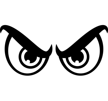 Angry eyes helmet sticker  motorcycle decals - TenStickers