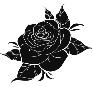 Wild rose design motorcycle decals - TenStickers