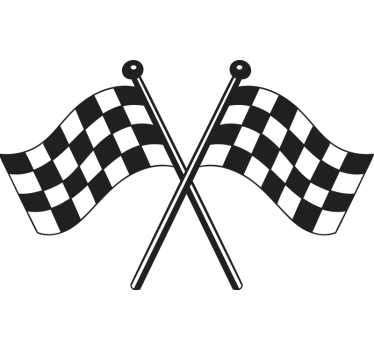Racing flags design motorcycle decals - TenStickers