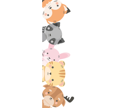 Door sticker forest animals for kids' room - TenStickers