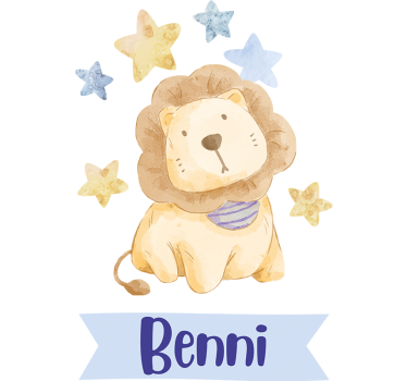 Door sticker lion for kids room - TenStickers