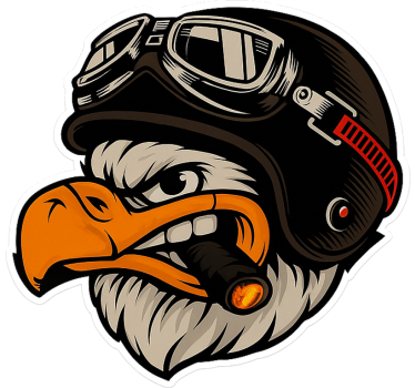 Motorcycle decals biker eagle mascot - TenStickers