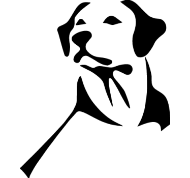 Car decal Labrador retriever dog silhouette - TenStickers