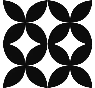 Retro geometric tile border  living room wall sticker - TenStickers