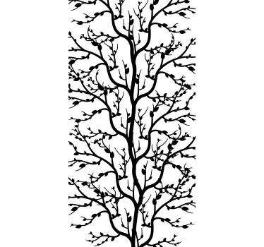 Tree plant with branches shower sticker - TenStickers