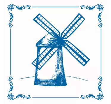 Dutch mill tile transfer - TenStickers