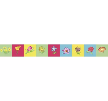 Flowers tile transfer - TenStickers
