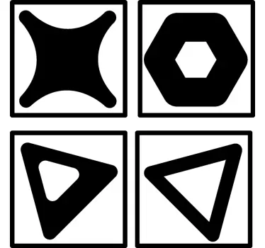 black and white tile transfer - TenStickers
