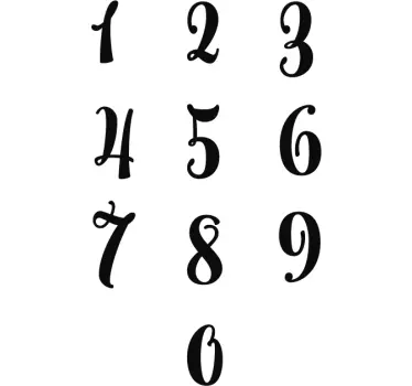 Set of numbers wall decal - TenStickers