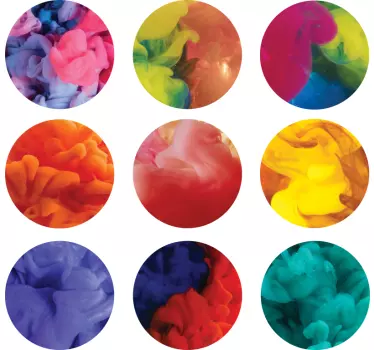 Wall decal colored smoke - TenStickers