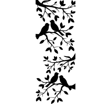 Birds Translucent Shower Sticker - TenStickers