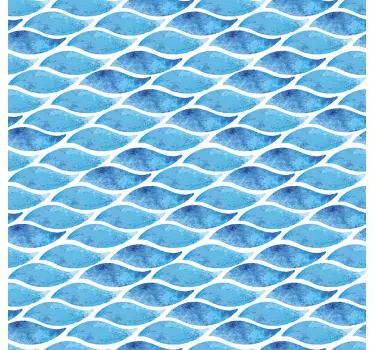Water Waves Shower Sticker - TenStickers