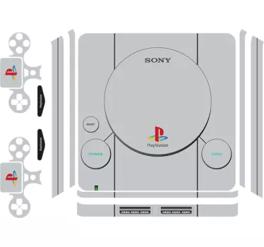PS1 Retro PS4 Console Sticker - TenStickers