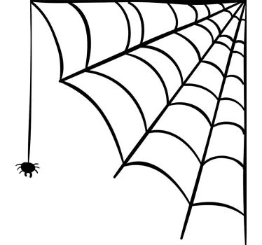 Spider web halloween door sticker - TenStickers