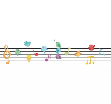 Music Page with Notes Wall Sticker - TenStickers