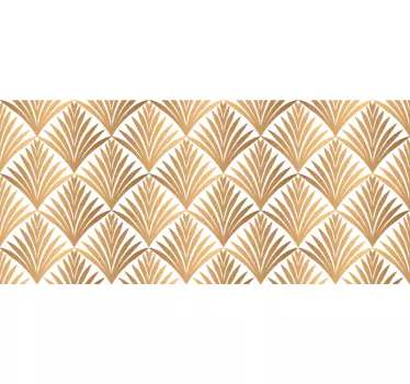 Geometric leaf headboard wall decal - TenStickers
