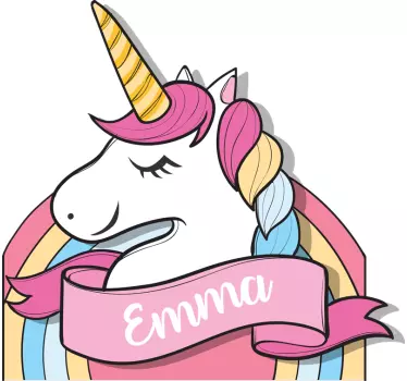 Unicorn Customisable Wall Sticker - TenStickers
