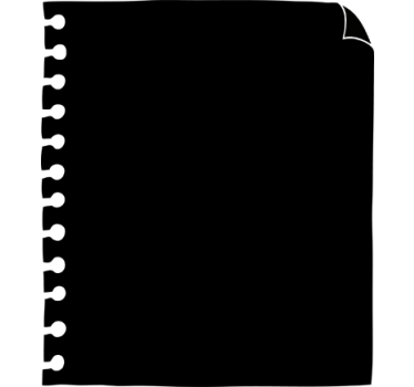 Blackboard Notebook Page Sticker - TenStickers