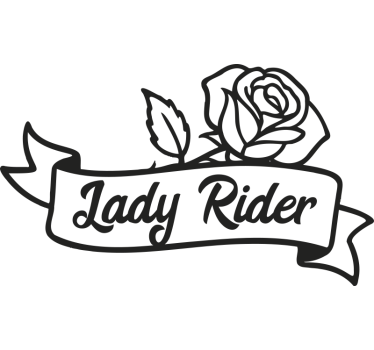 Motorcycle decals lady rider rose - TenStickers
