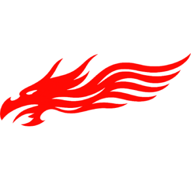 Motorcycle decals fiery dragon wings - TenStickers