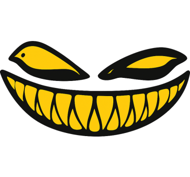 Motorcycle decals shadow smirk - TenStickers