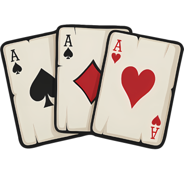 Motorcycle decals four aces playing cards decal - TenStickers