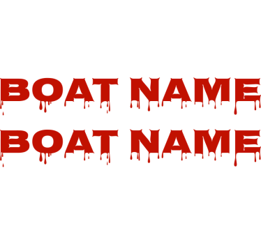 Boat decal dripping boat name design - TenStickers
