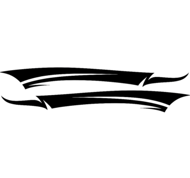 Boat decal black tribal swoosh design - TenStickers