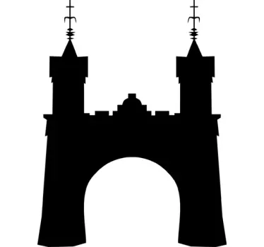 Castle Entrance Blackboard Sticker - TenStickers