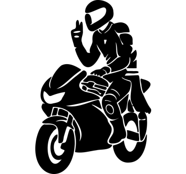 Motorcycle decals greeting moto accent - TenStickers