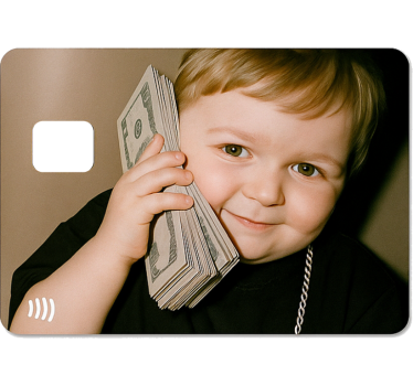 Meme culture money credit card sticker - TenStickers