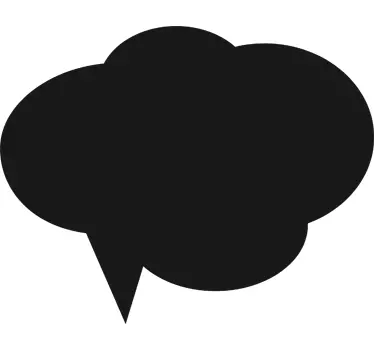 Blackboard Speech Bubble Cloud Sticker - TenStickers