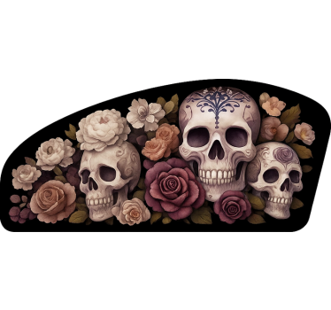 Motorcycle decals dead rose skull - TenStickers