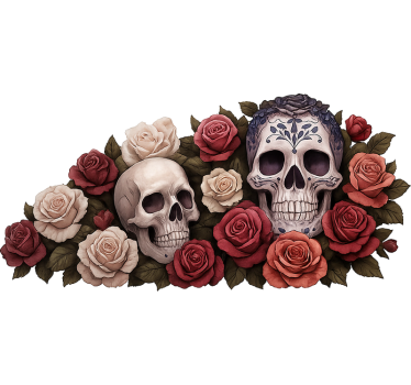 Motorcycle decals rose rider - TenStickers