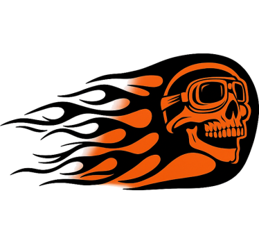 Motorcycle decals speed demon tank - TenStickers