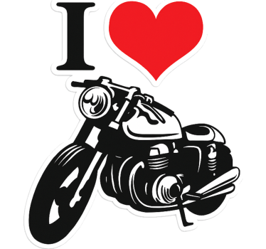 Motorcycle decals i love motorcycle - TenStickers