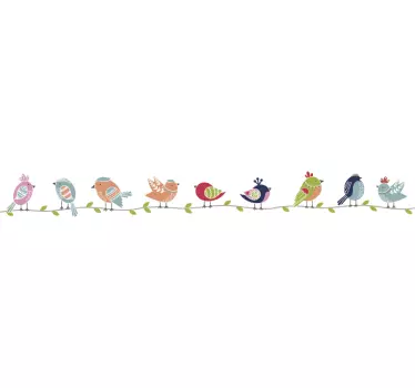colorful birds bird wall sticker - TenStickers