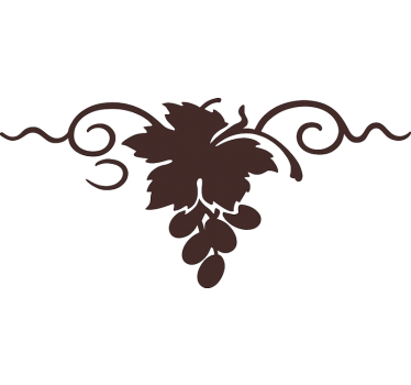 Kitchen wall sticker monocolour grapes - TenStickers