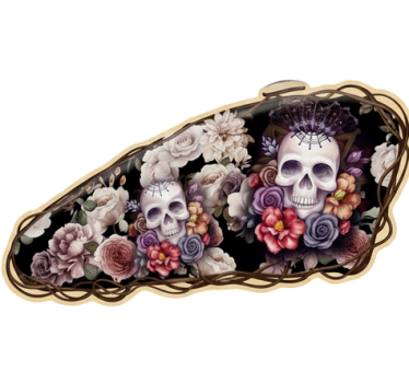 Motorcycle decals dead rose rider - TenStickers