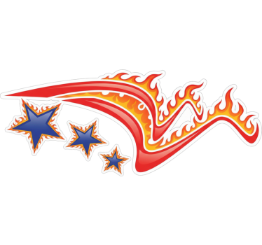 Motorcycle decals liberty fire - TenStickers