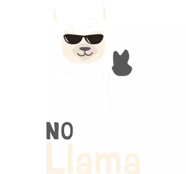 No Drama Llama Car Sticker - TenStickers