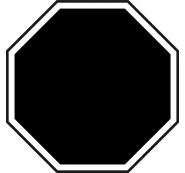Stop Sign Blackboard Sticker - TenStickers