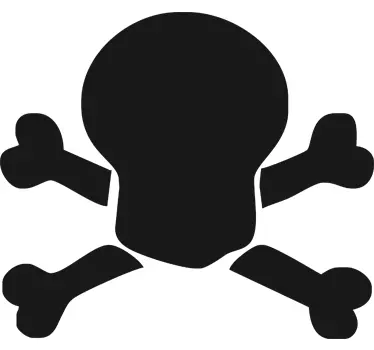 Chalkboard sticker skull and crossbones design - TenStickers